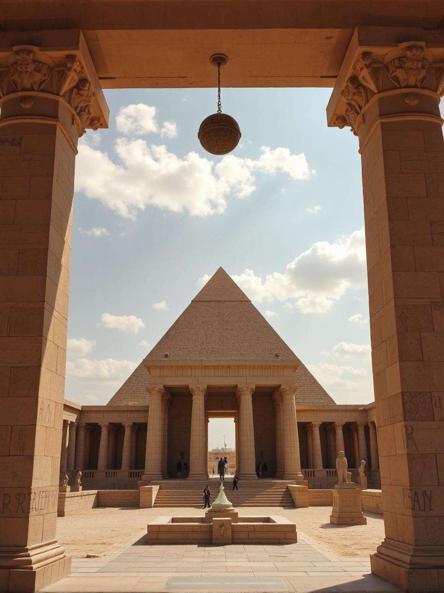 вид на храм в Египте